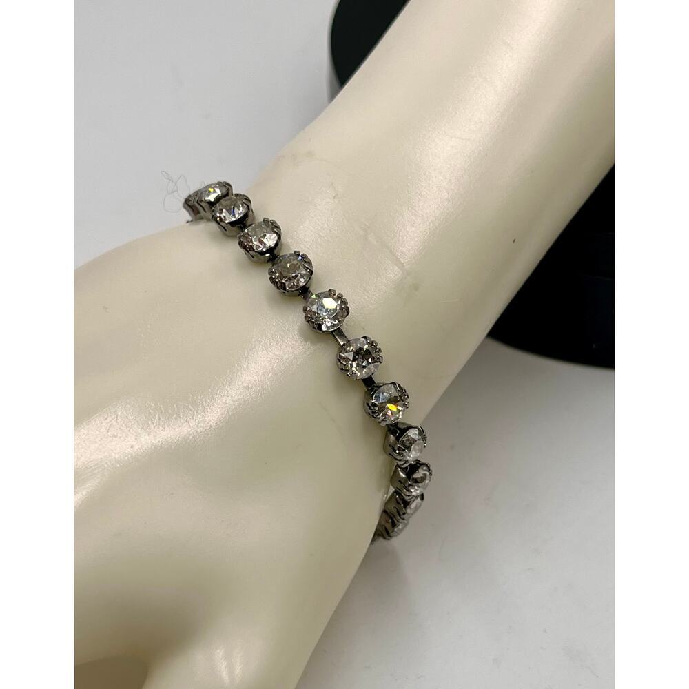 Catherine Popesco La Vie Parisienne Sterling‎ Plated Sparkling Crystal Bracelet - Picture 3 of 7